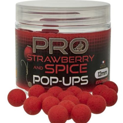 Starbaits Pro Strawberry Spice Pop Ups 12 mm with intense strawberry spice flavour