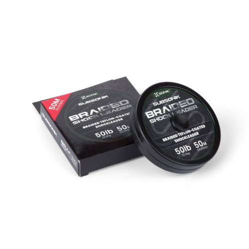 Subsonik Braided Shock Leader – carp fishing braided line 50 m spool