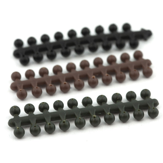 Thinking Anglers Hookbeads 40 pack black rubber hook bead stops with narrow bore for hair rig alignment