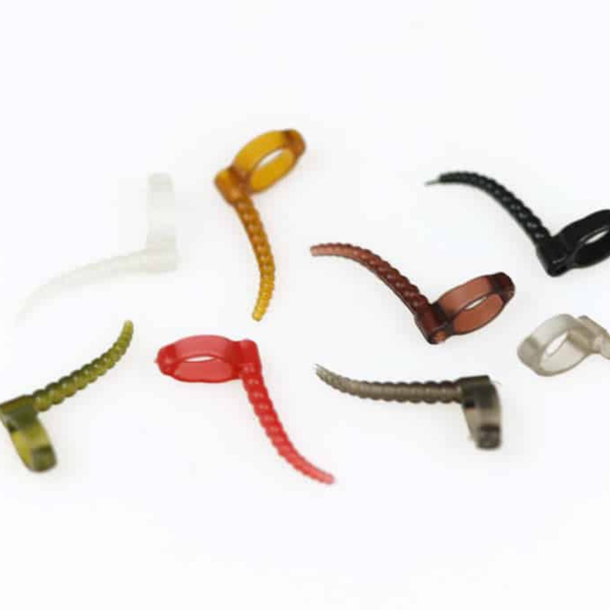 Thinking Anglers Zig Kickers 10 pack with side hole for visual trigger in black bloodworm red luminous and natural olive