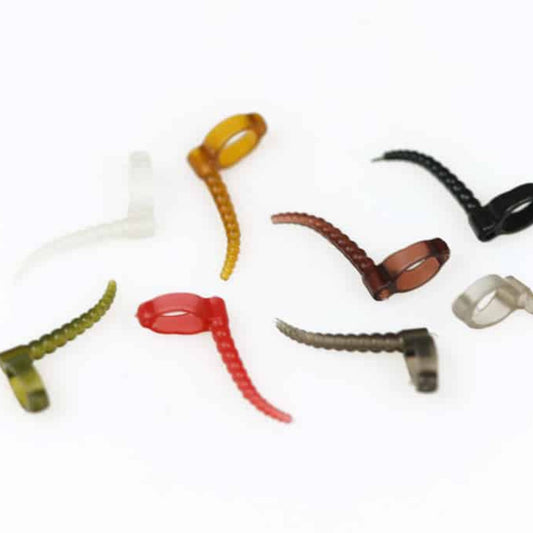 Thinking Anglers Zig Kickers 10 pack with side hole for visual trigger in black bloodworm red luminous and natural olive